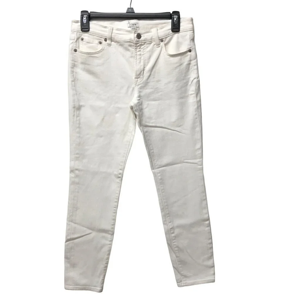 J CREW WHITE DENIM STRETCH SKINNYJEANS SIZE ‎ 27/26